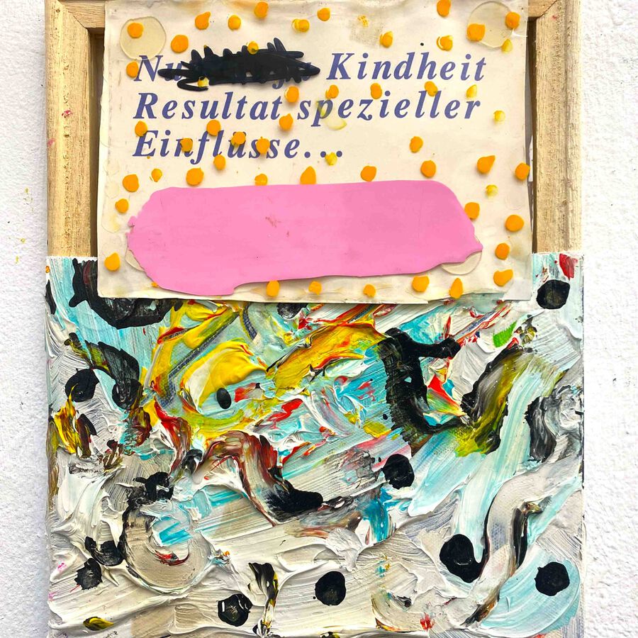 Ulrich Langenbach, Kindheit, 2025, mixed media